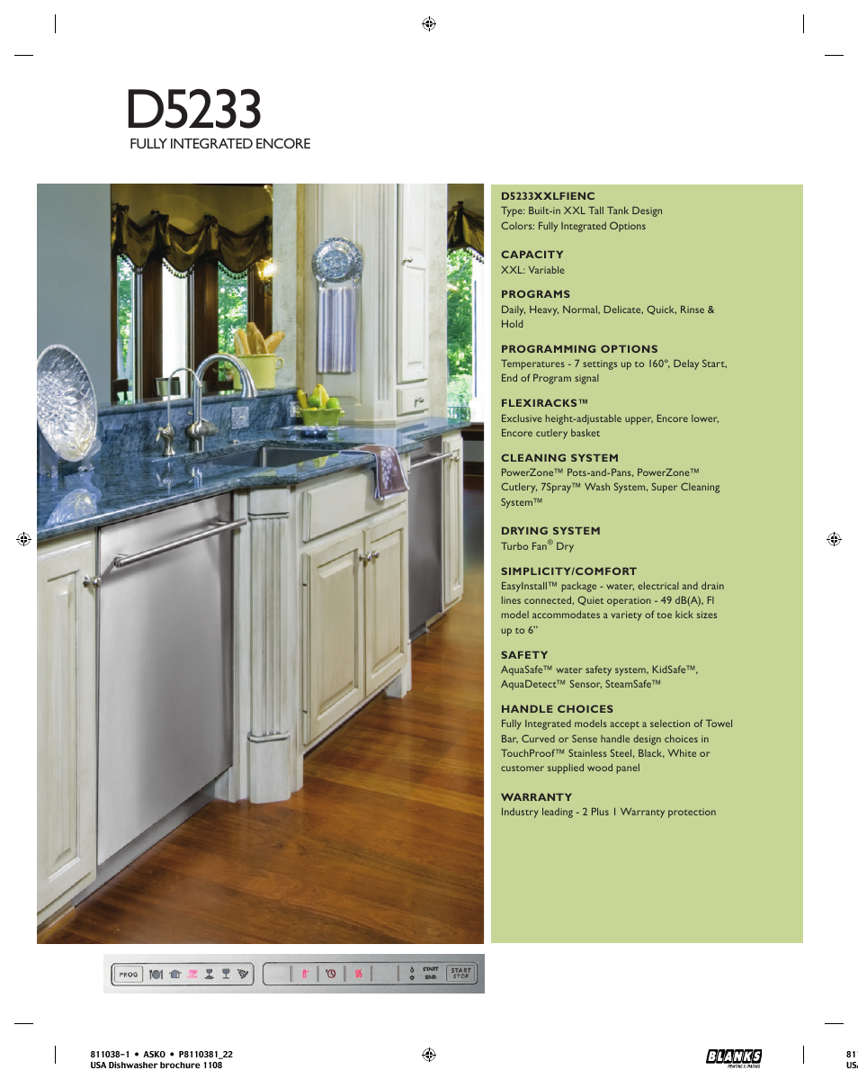 D5233 | ASKO D3112 User Manual | Page 22 / 32