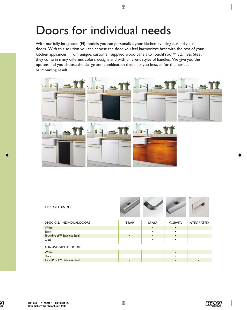 Doors for individual needs | ASKO D3112 User Manual | Page 23 / 32