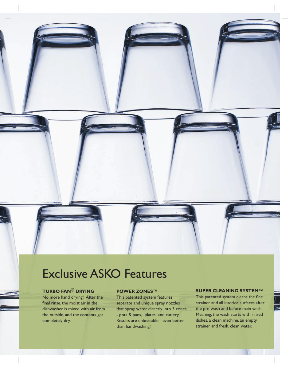 Exclusive asko features | ASKO D3112 User Manual | Page 9 / 32