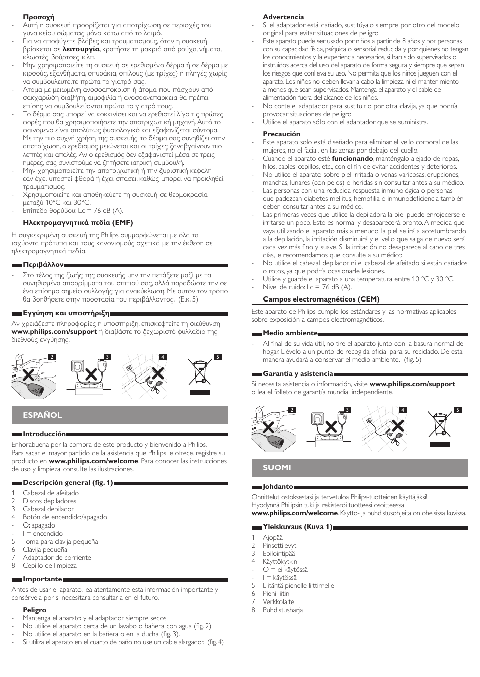 Philips Satinelle Epilierer User Manual | Page 4 / 9