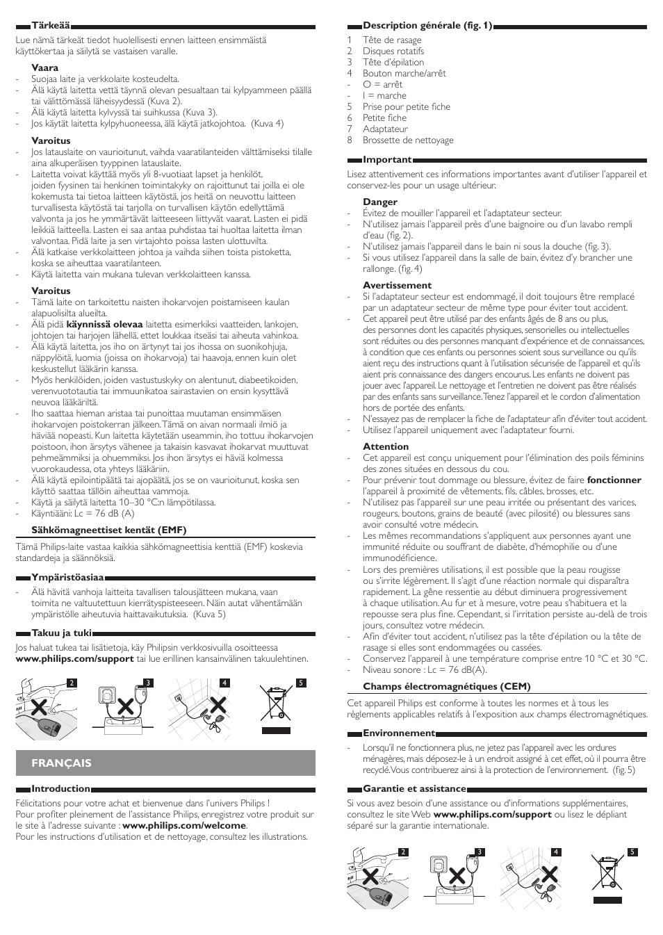 Philips Satinelle Epilierer User Manual | Page 5 / 9