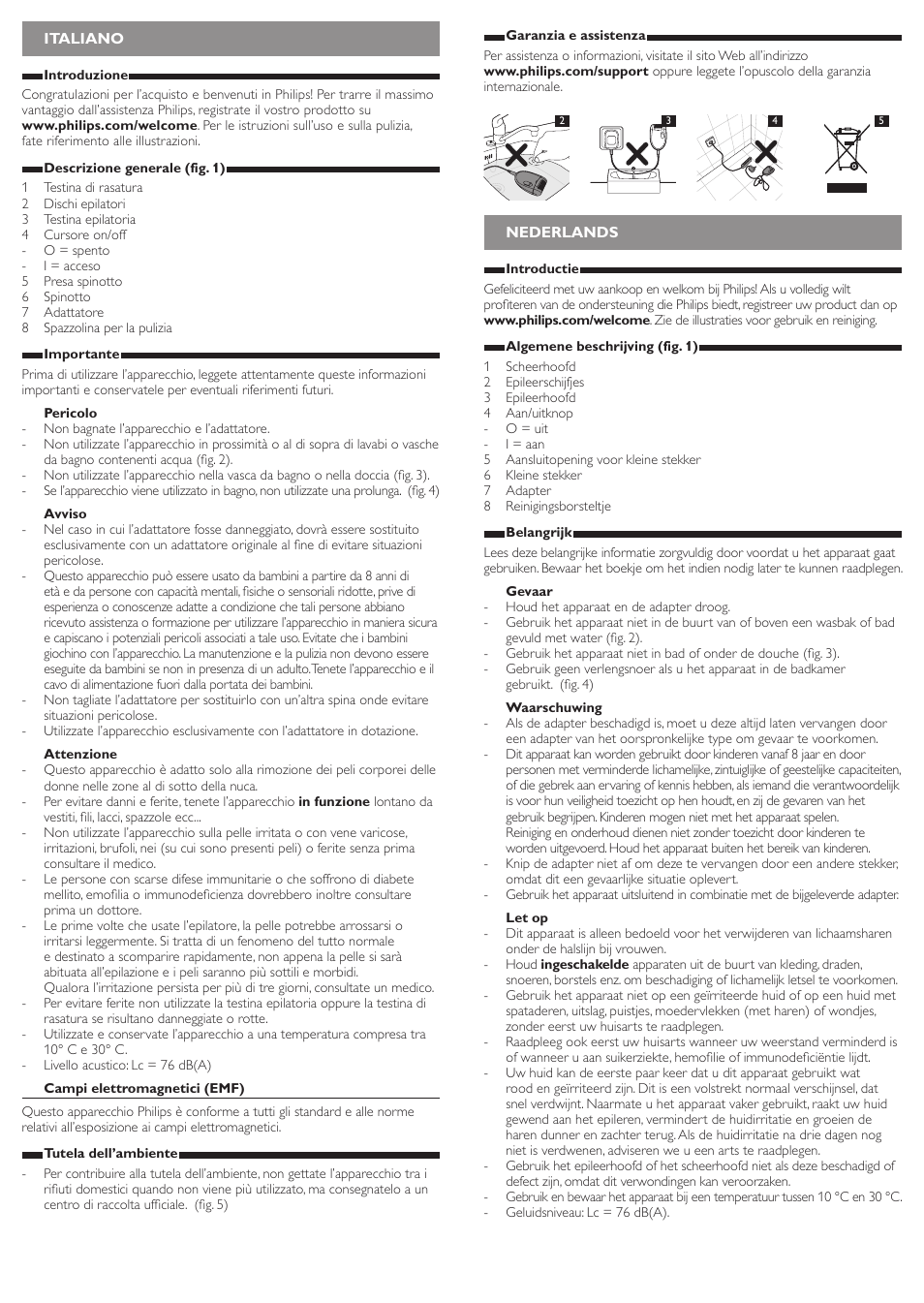 Philips Satinelle Epilierer User Manual | Page 6 / 9