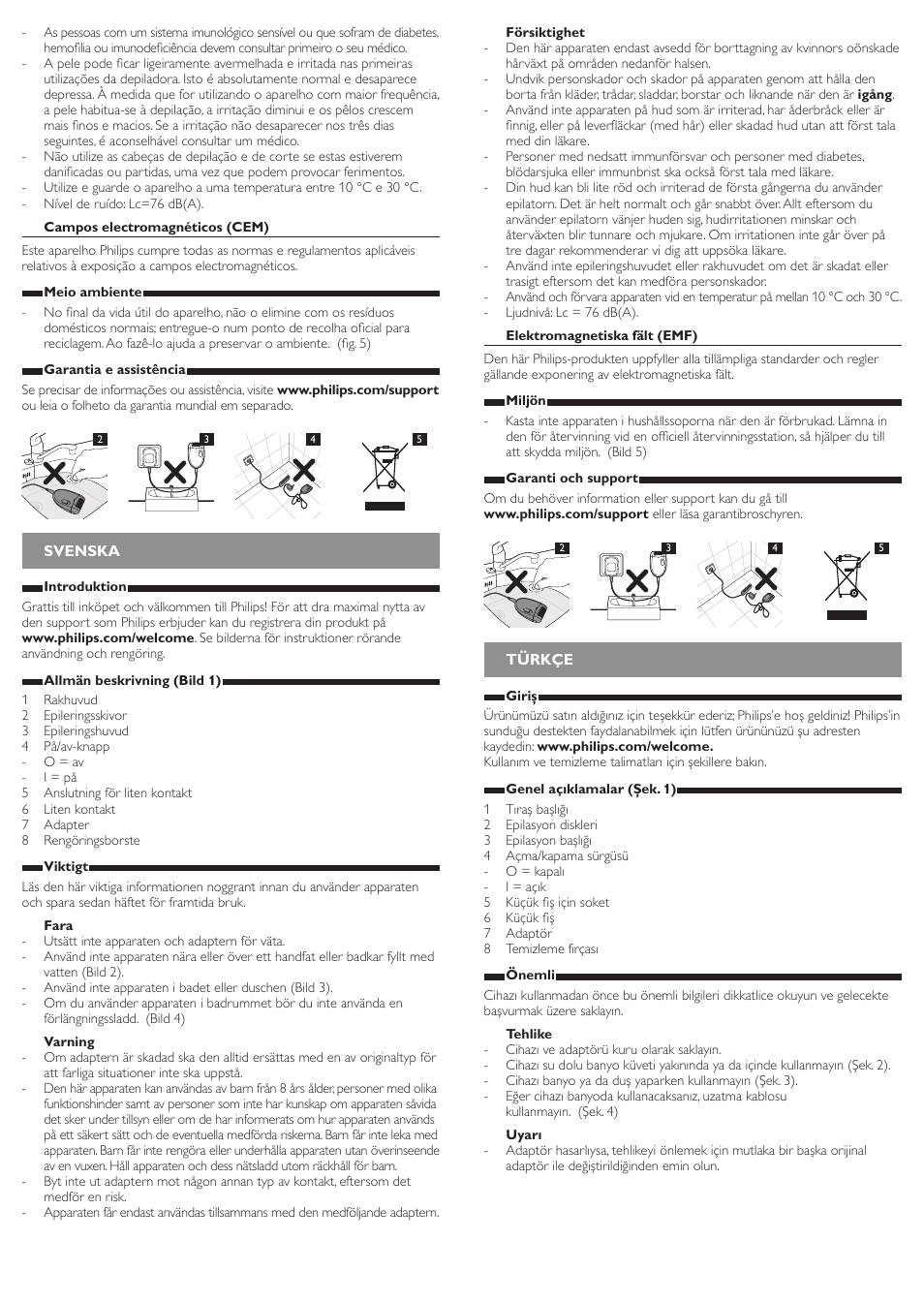 Philips Satinelle Epilierer User Manual | Page 8 / 9