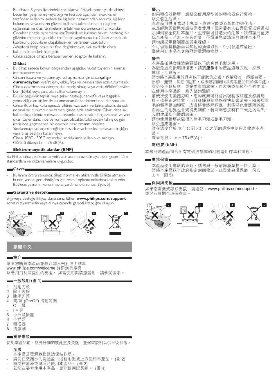 Philips Satinelle Epilierer User Manual | Page 9 / 9