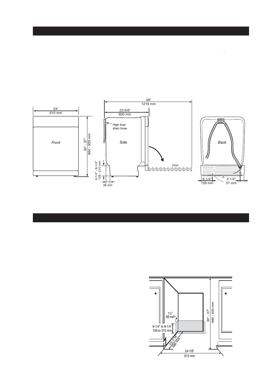 Dimensions, Prep | ASKO D3 User Manual | Page 3 / 12