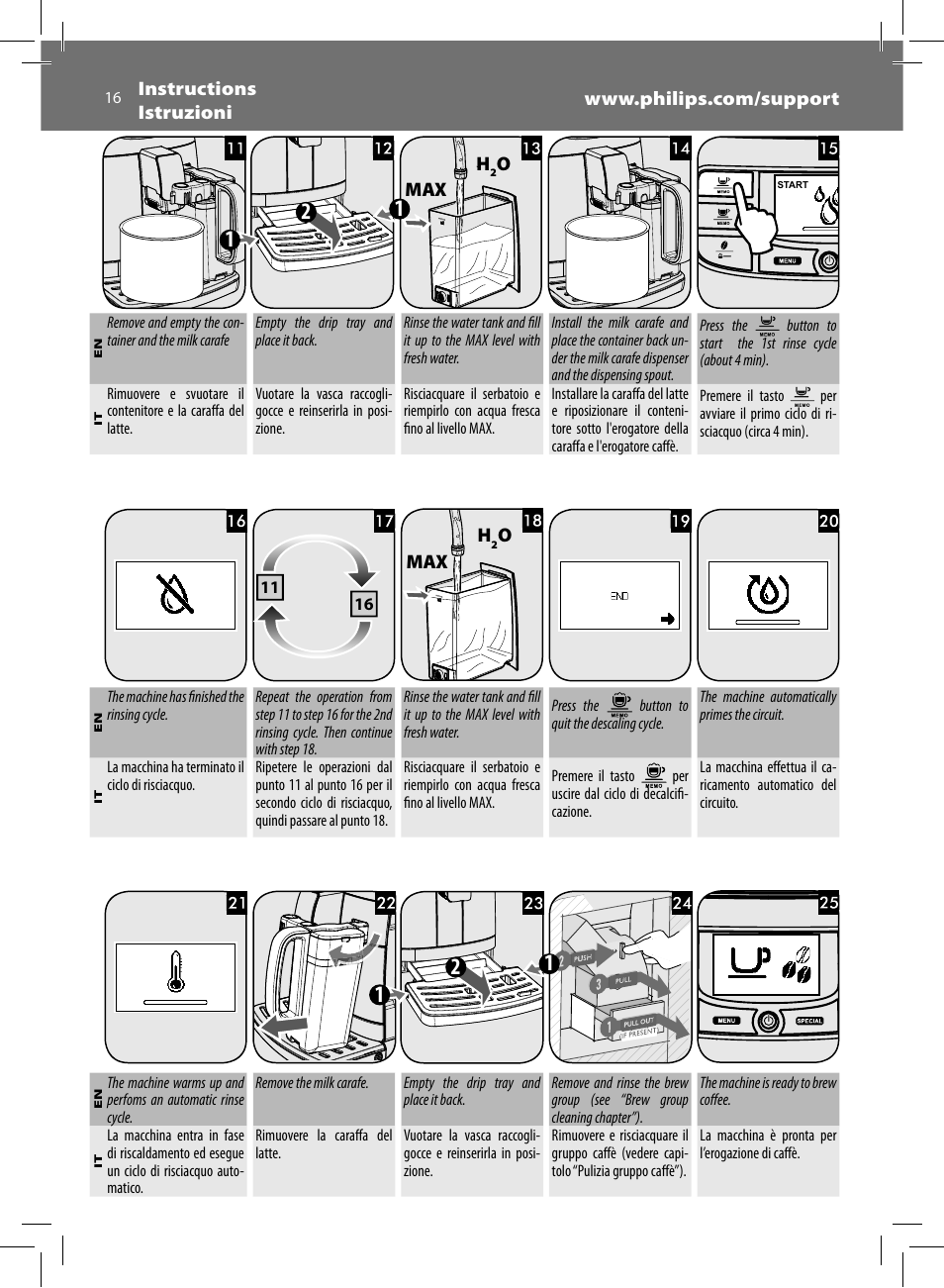 Philips Saeco Intelia Evo Kaffeevollautomat User Manual | Page 16 / 60