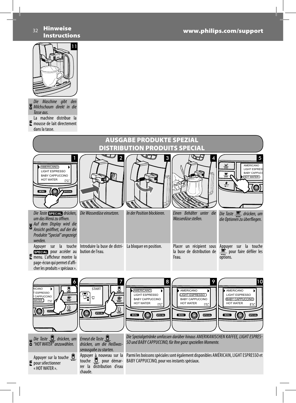 Philips Saeco Intelia Evo Kaffeevollautomat User Manual | Page 32 / 60