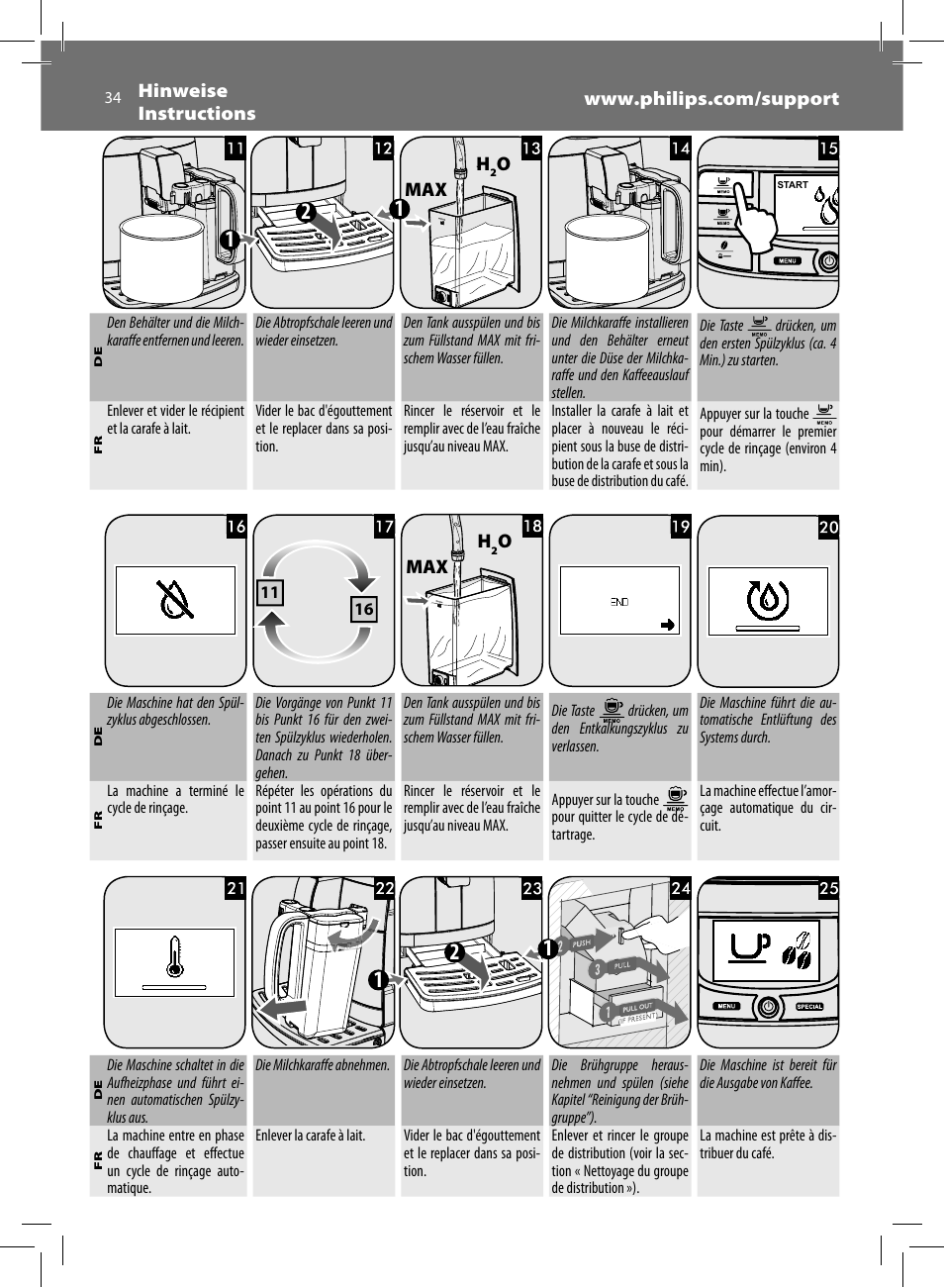 Philips Saeco Intelia Evo Kaffeevollautomat User Manual | Page 34 / 60