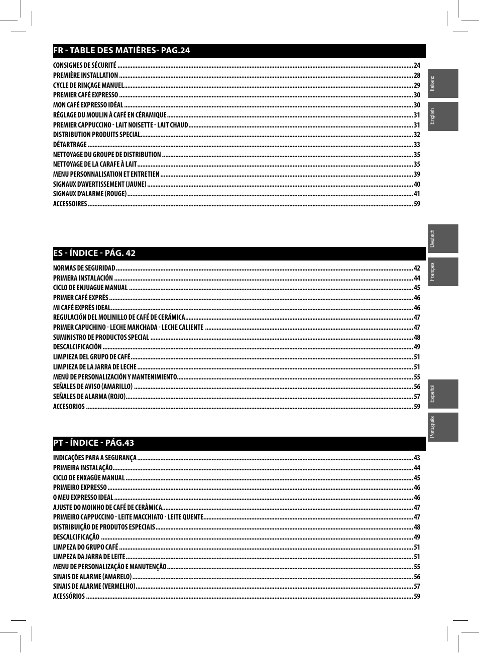 Philips Saeco Intelia Evo Kaffeevollautomat User Manual | Page 5 / 60