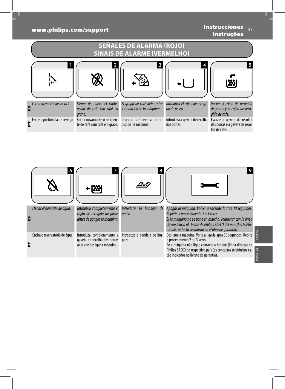 Philips Saeco Intelia Evo Kaffeevollautomat User Manual | Page 57 / 60