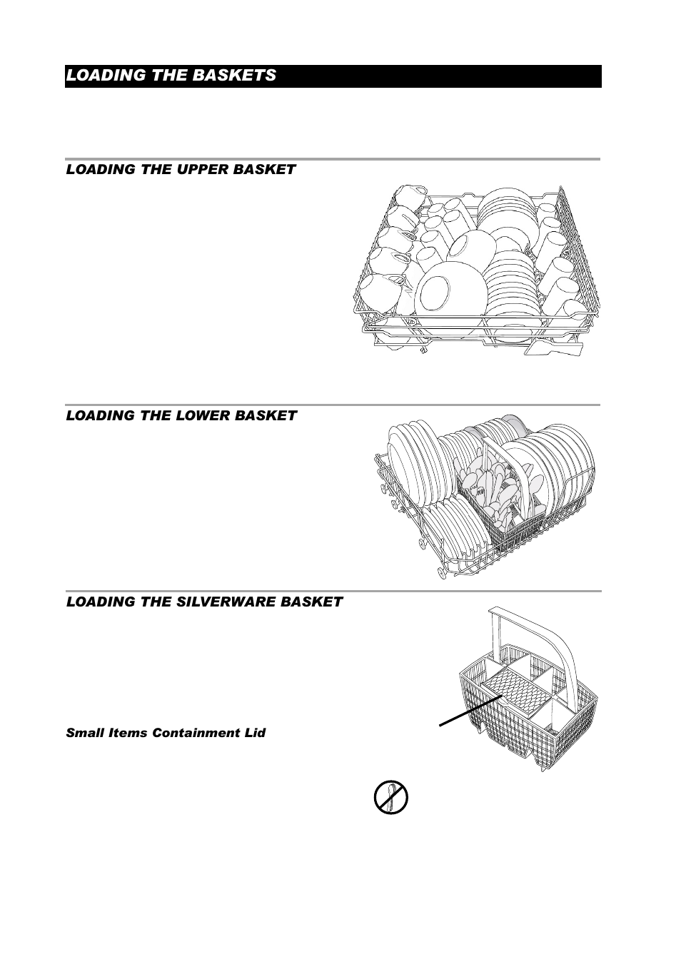 Loading the baskets, Loading the lower basket | ASKO D3250 User Manual | Page 4 / 16