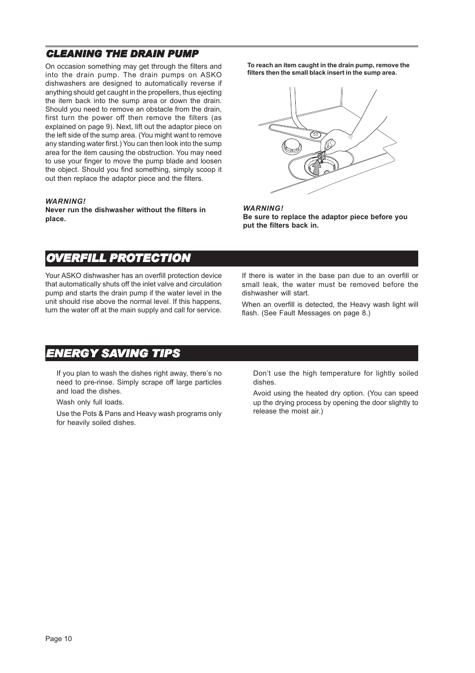 ASKO D3451 User Manual | Page 10 / 16