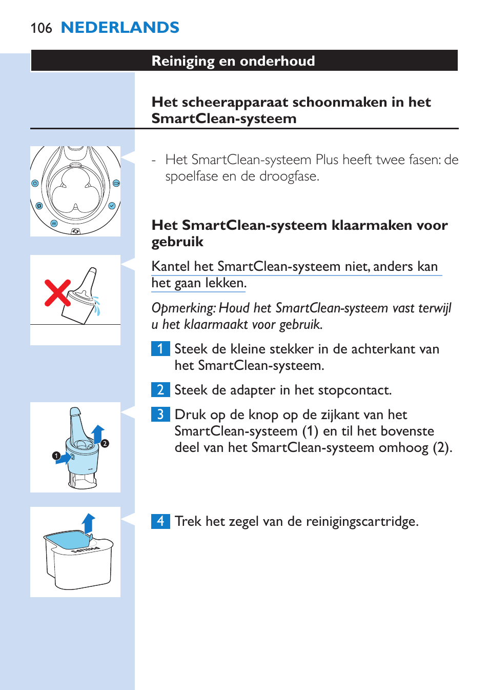 Philips SHAVER Series 9000 Nass- und Trockenrasierer User Manual | Page 106 / 170