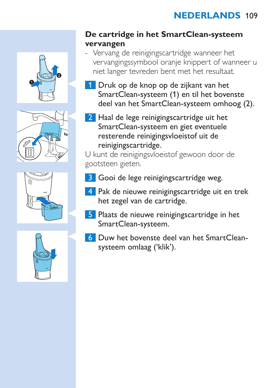 Philips SHAVER Series 9000 Nass- und Trockenrasierer User Manual | Page 109 / 170