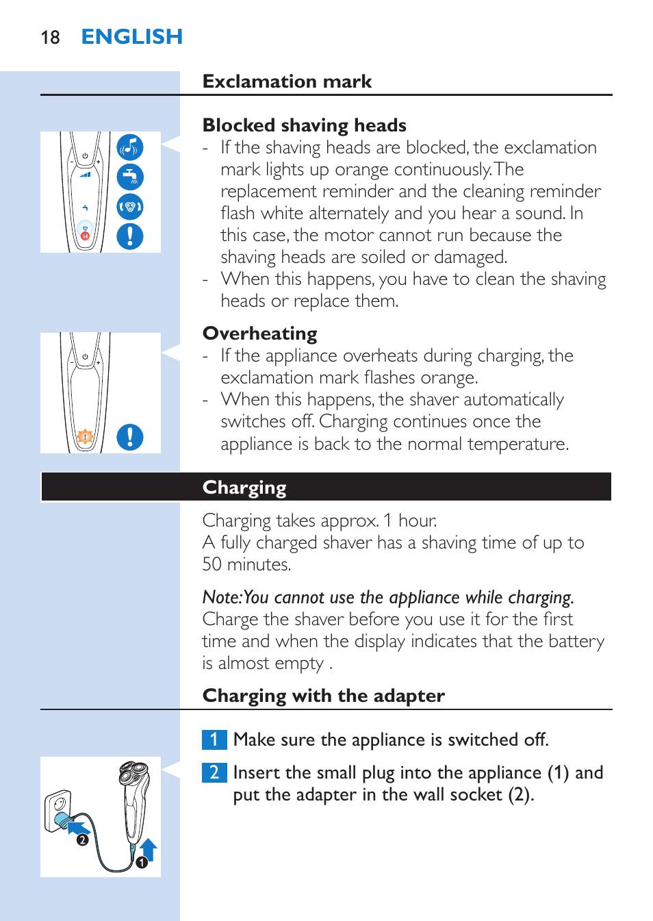 Philips SHAVER Series 9000 Nass- und Trockenrasierer User Manual | Page 18 / 170