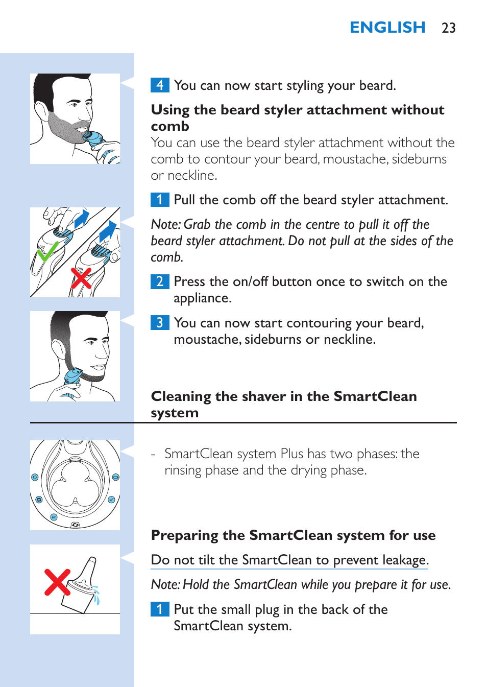Philips SHAVER Series 9000 Nass- und Trockenrasierer User Manual | Page 23 / 170