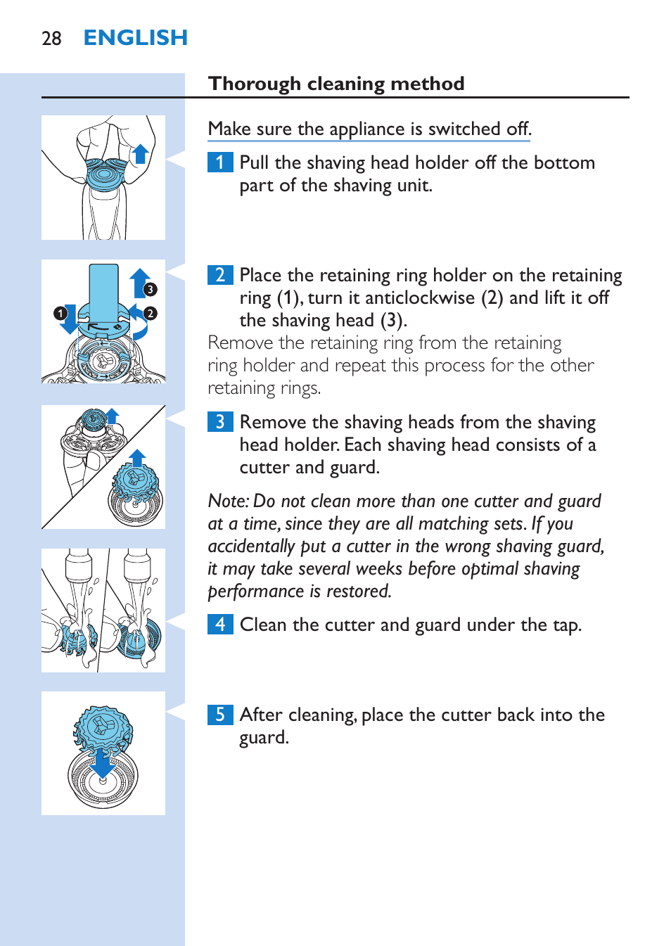 Philips SHAVER Series 9000 Nass- und Trockenrasierer User Manual | Page 28 / 170