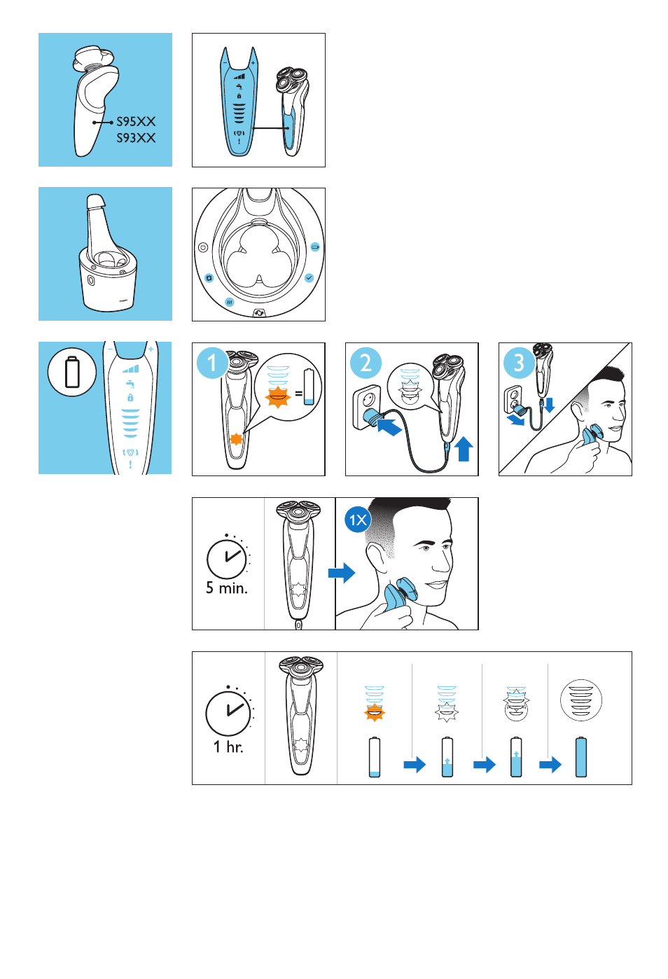 Philips SHAVER Series 9000 Nass- und Trockenrasierer User Manual | Page 6 / 170