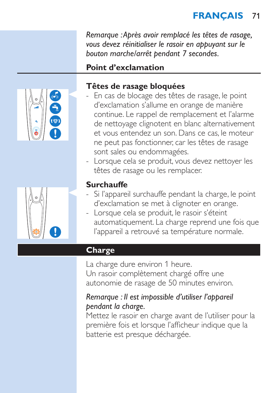 Philips SHAVER Series 9000 Nass- und Trockenrasierer User Manual | Page 71 / 170