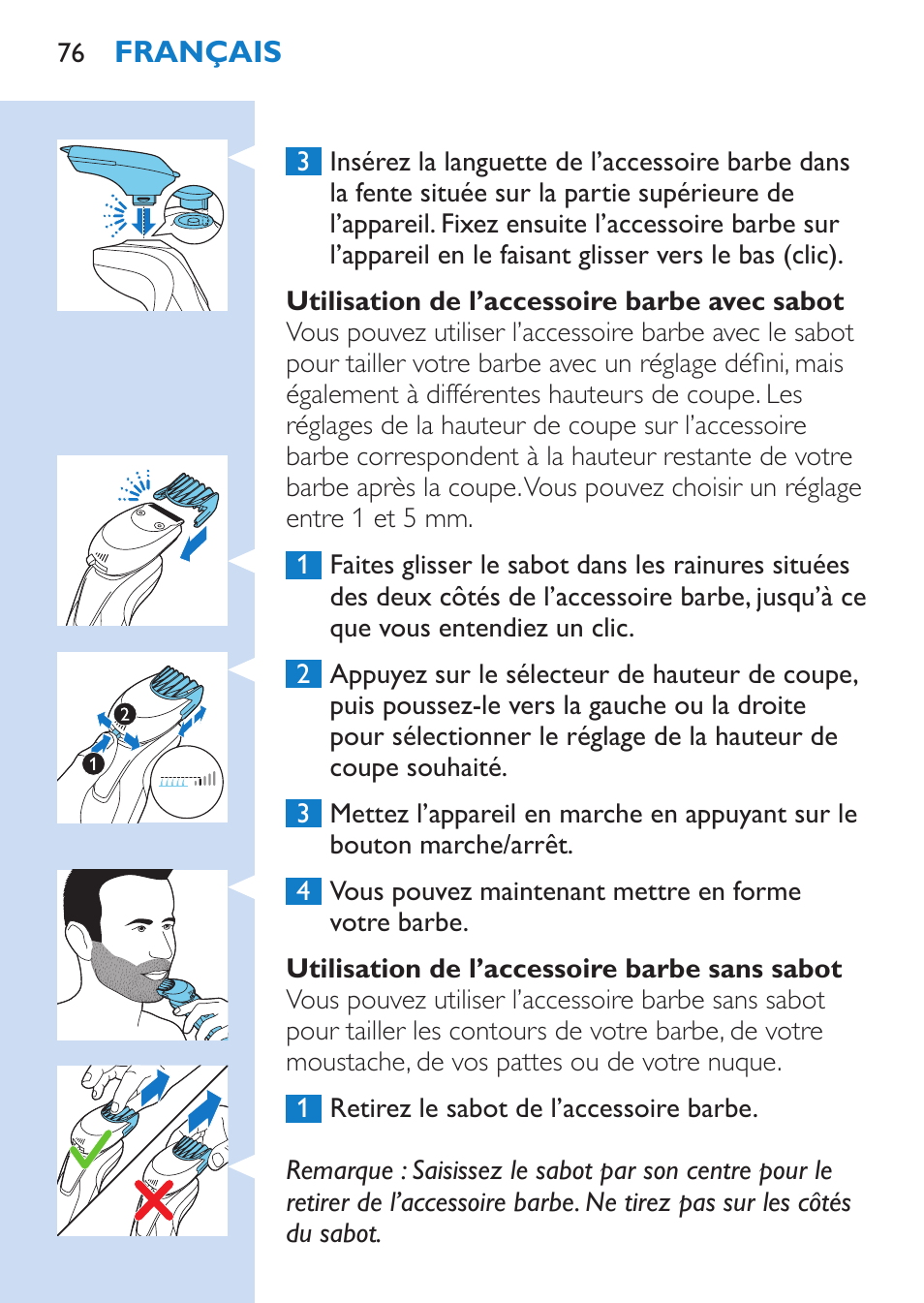 Philips SHAVER Series 9000 Nass- und Trockenrasierer User Manual | Page 76 / 170