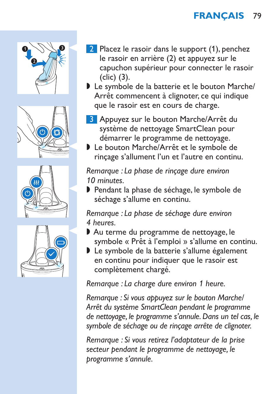 Philips SHAVER Series 9000 Nass- und Trockenrasierer User Manual | Page 79 / 170