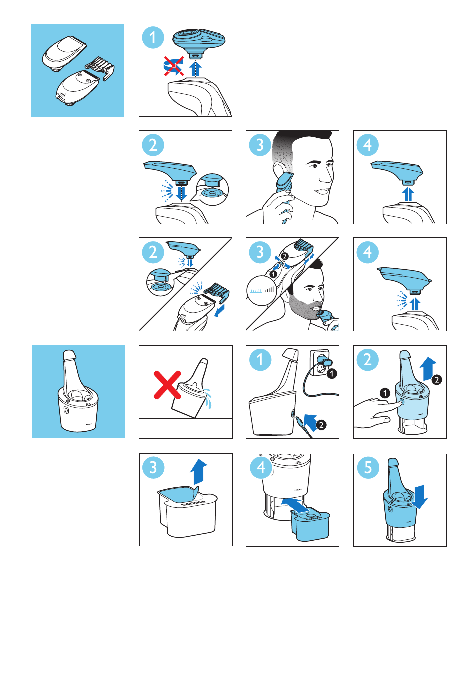 Philips SHAVER Series 9000 Nass- und Trockenrasierer User Manual | Page 8 / 170