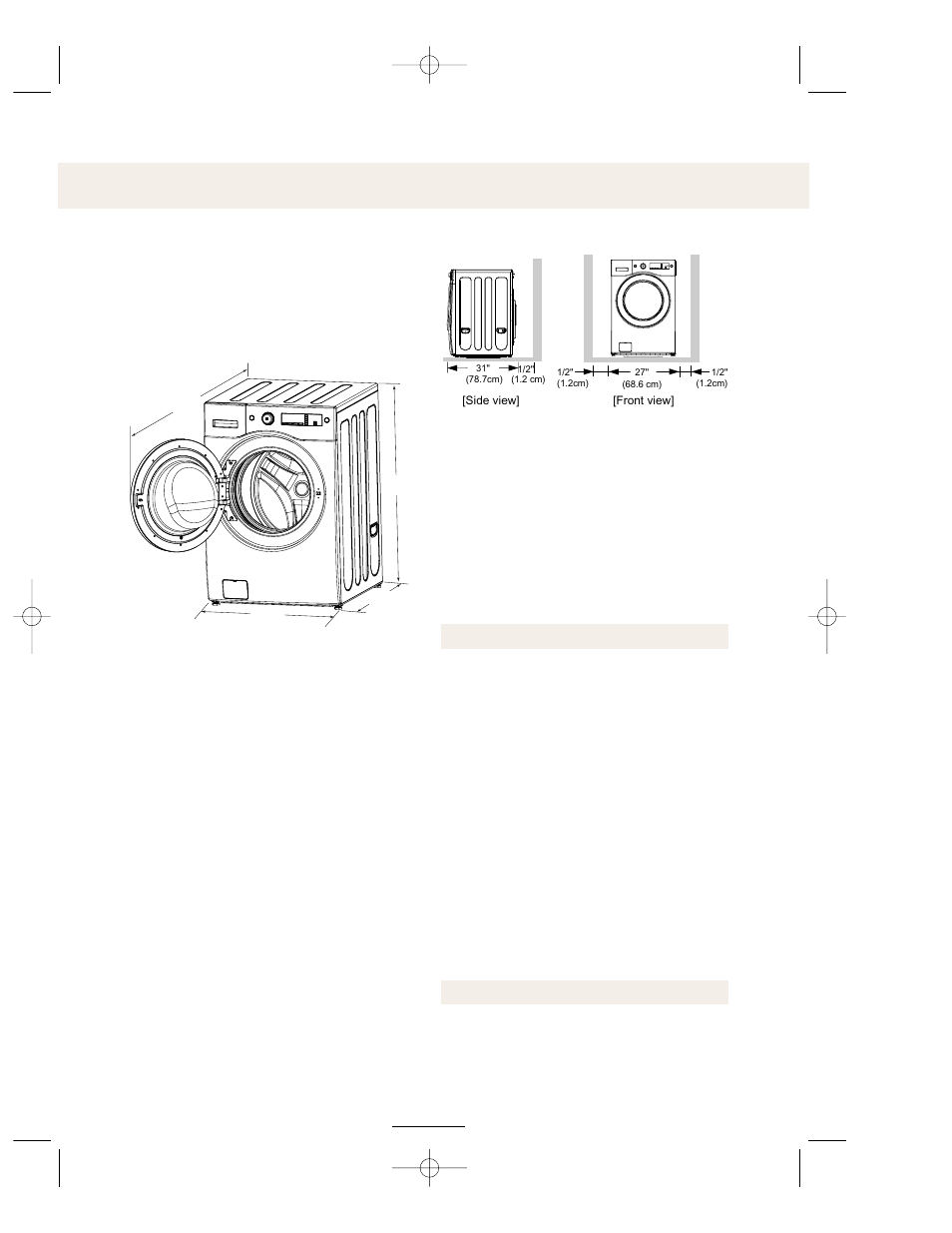 Installation instructions, Positioning the washer, Level floor | Power outlet | ASKO WL6511 User Manual | Page 29 / 32