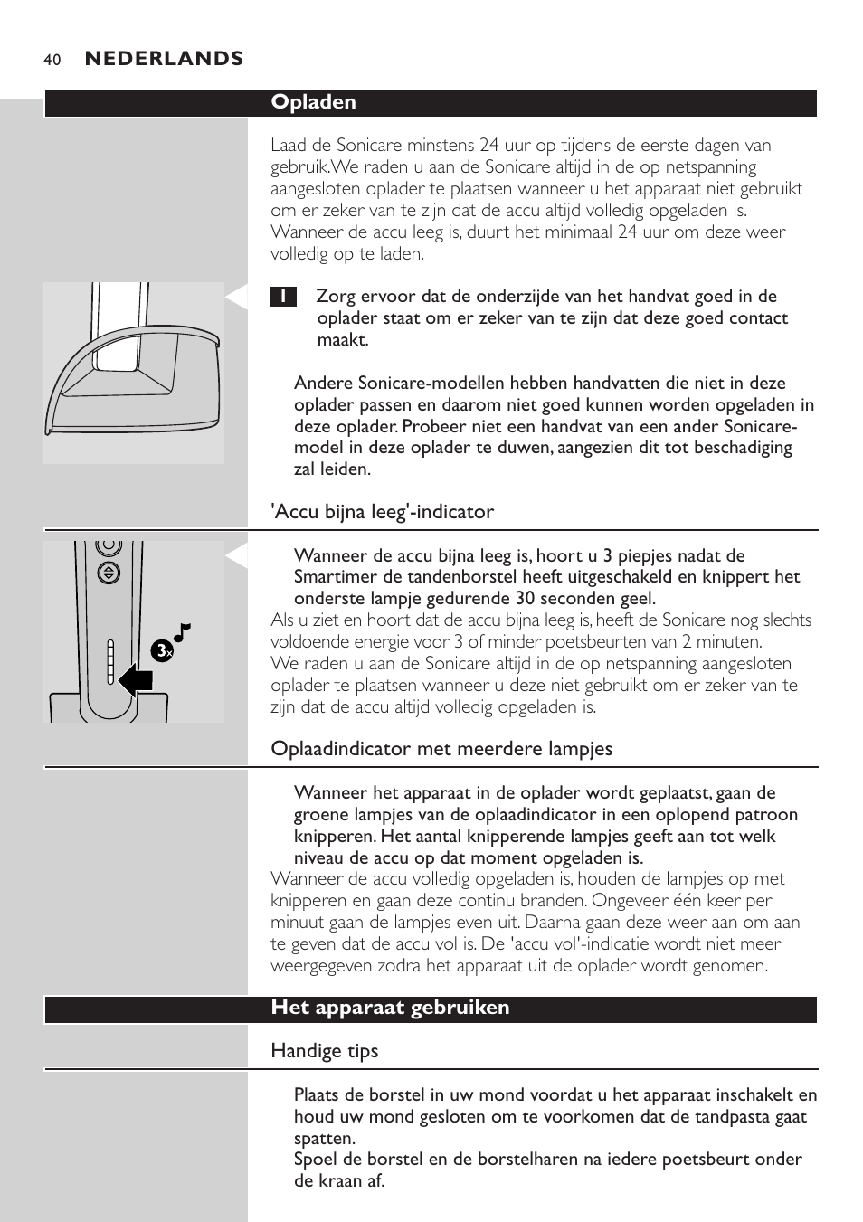 Philips Sonicare e-Series Standard-Bürstenkopf für Schallzahnbürste User Manual | Page 40 / 64