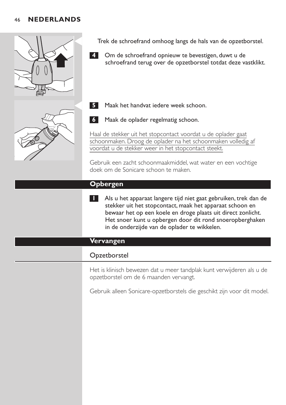 Philips Sonicare e-Series Standard-Bürstenkopf für Schallzahnbürste User Manual | Page 46 / 64