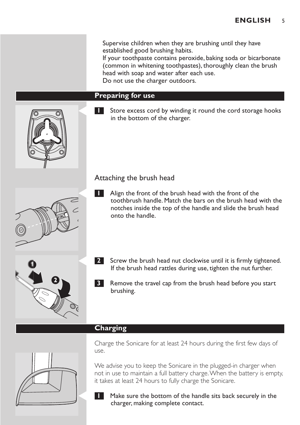 Philips Sonicare e-Series Standard-Bürstenkopf für Schallzahnbürste User Manual | Page 5 / 64
