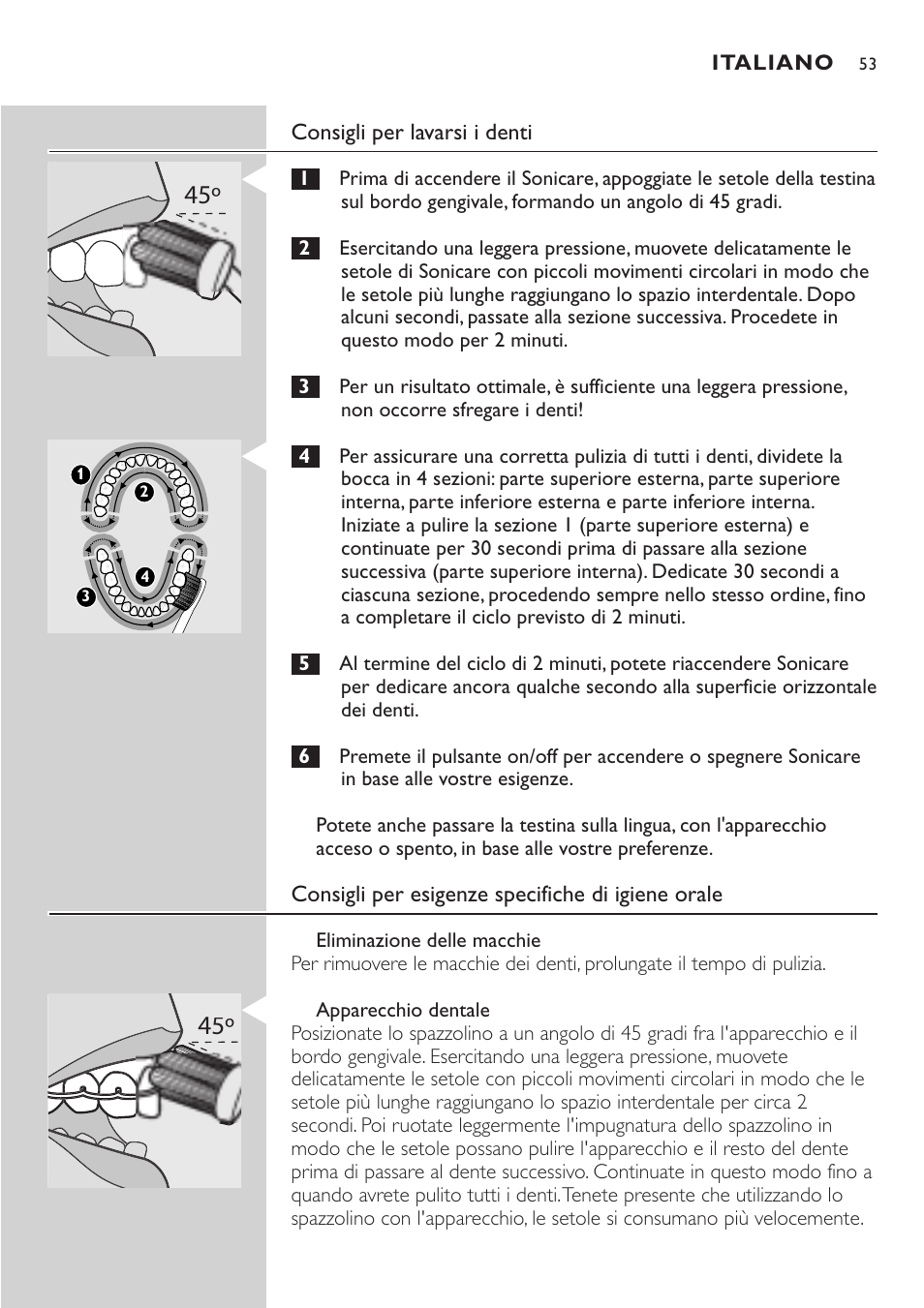 Philips Sonicare e-Series Standard-Bürstenkopf für Schallzahnbürste User Manual | Page 53 / 64