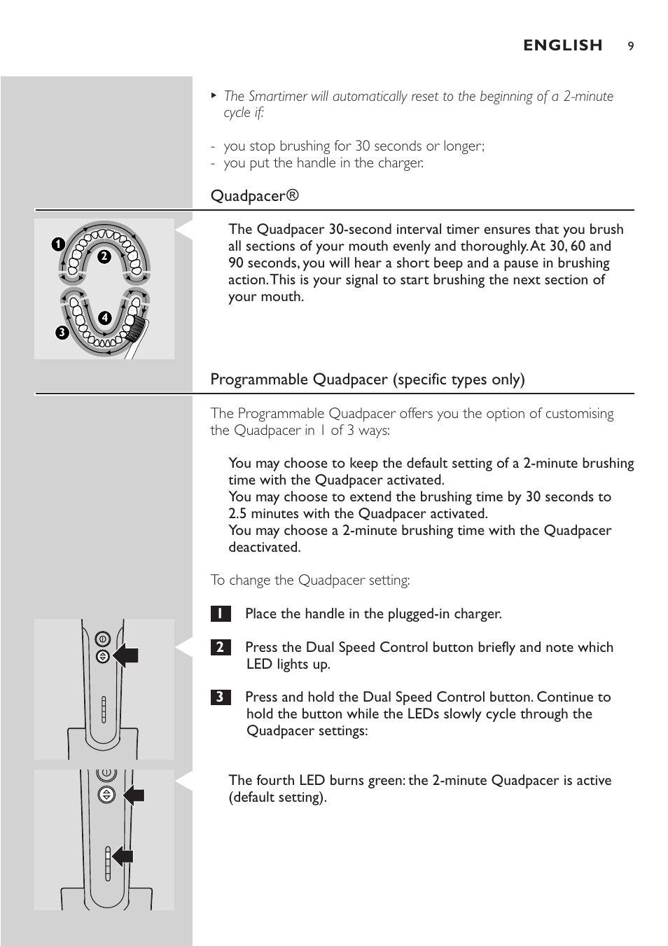 Philips Sonicare e-Series Standard-Bürstenkopf für Schallzahnbürste User Manual | Page 9 / 64
