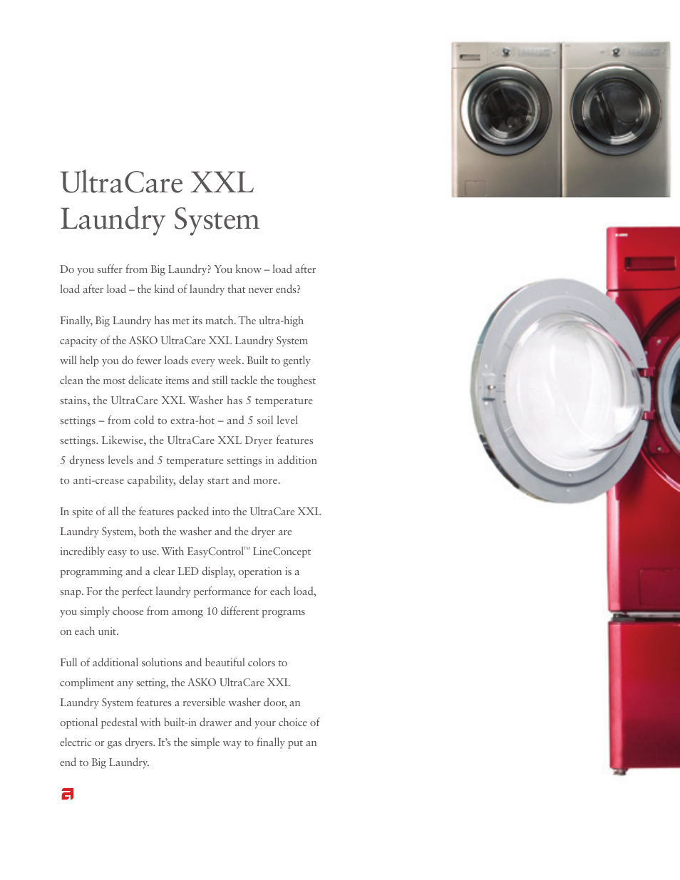 Ultracare xxl laundry system | ASKO Laundry Solutions User Manual | Page 12 / 18