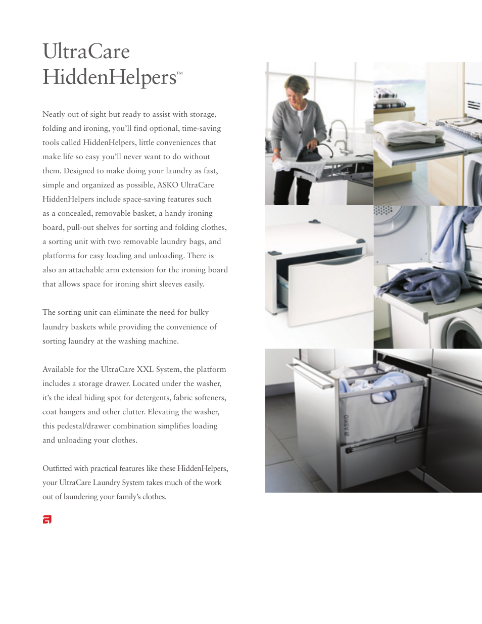 Ultracare hiddenhelpers | ASKO Laundry Solutions User Manual | Page 15 / 18