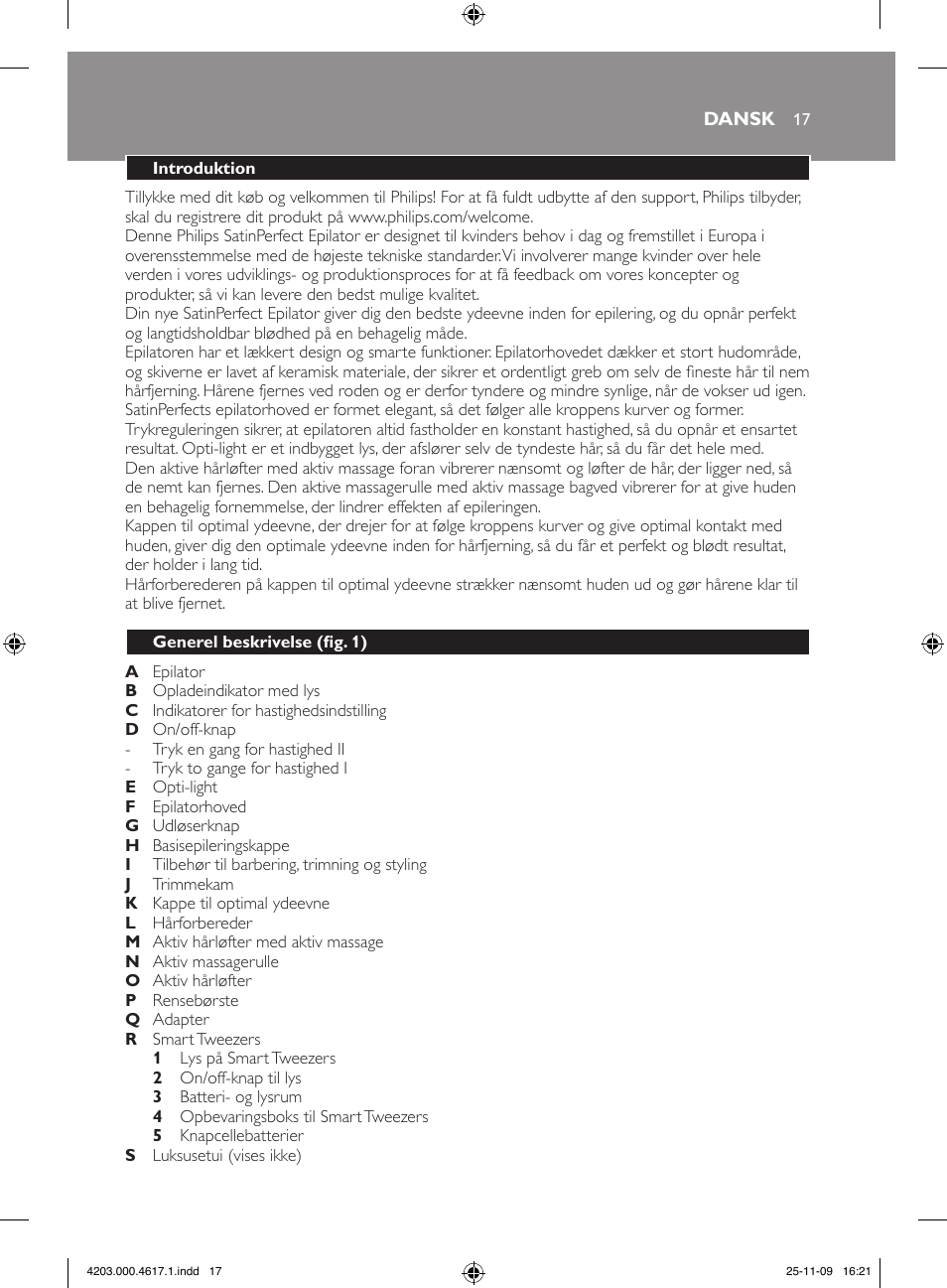 Philips SatinPerfect Epilierer User Manual | Page 17 / 108