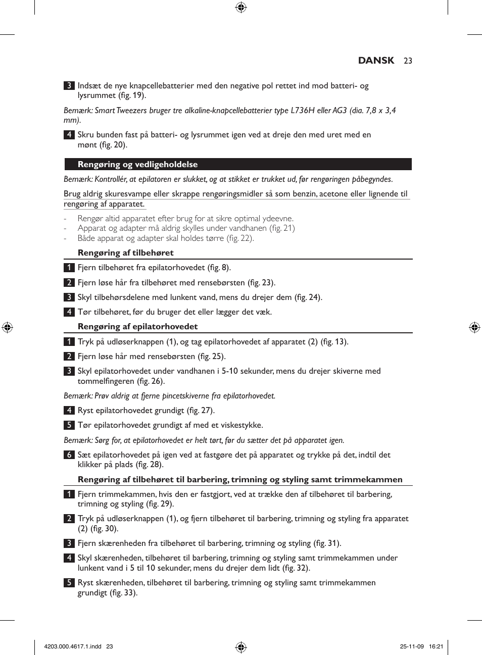 Philips SatinPerfect Epilierer User Manual | Page 23 / 108
