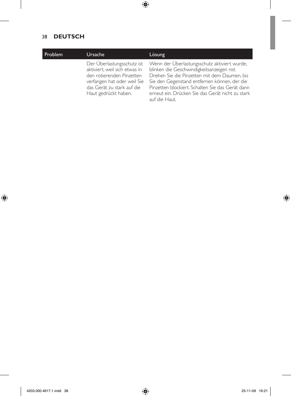 Philips SatinPerfect Epilierer User Manual | Page 38 / 108