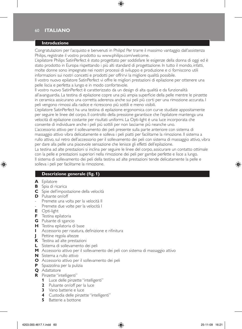 Philips SatinPerfect Epilierer User Manual | Page 60 / 108