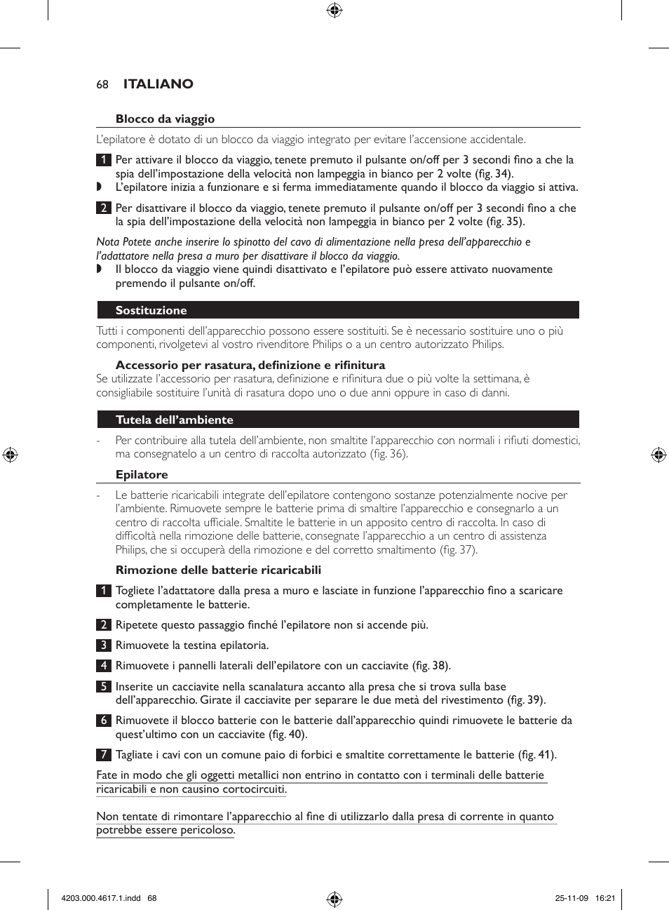 Philips SatinPerfect Epilierer User Manual | Page 68 / 108