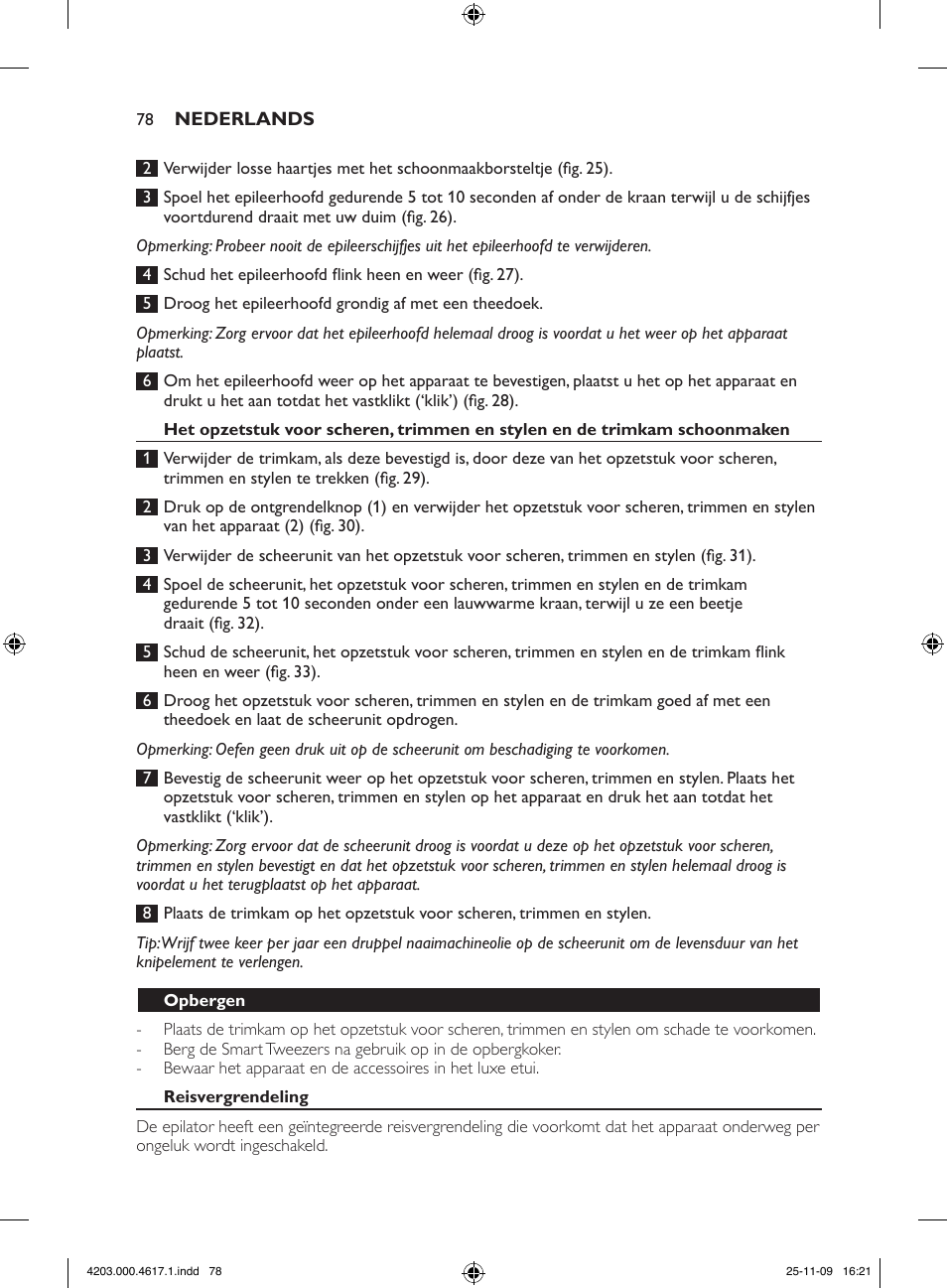 Philips SatinPerfect Epilierer User Manual | Page 78 / 108