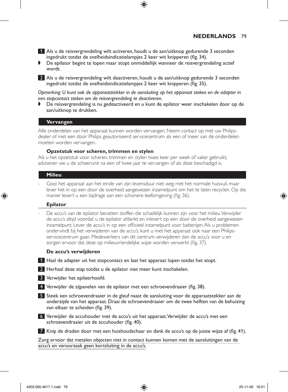 Philips SatinPerfect Epilierer User Manual | Page 79 / 108