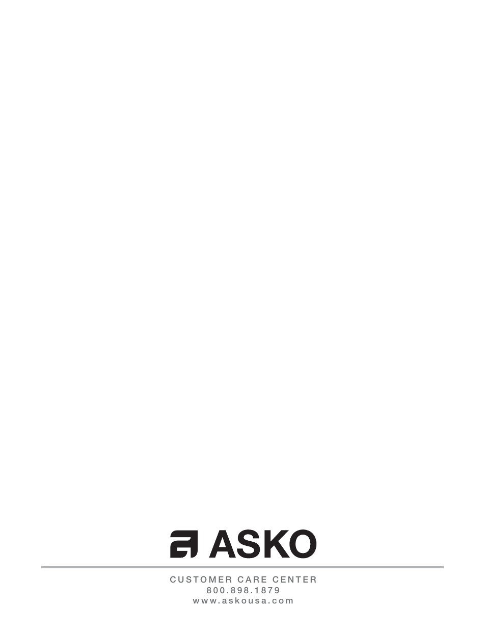 ASKO WCAM 1812 User Manual | Page 20 / 20