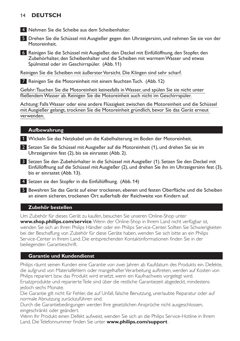 Philips Jamie Oliver Schneideturm User Manual | Page 14 / 52