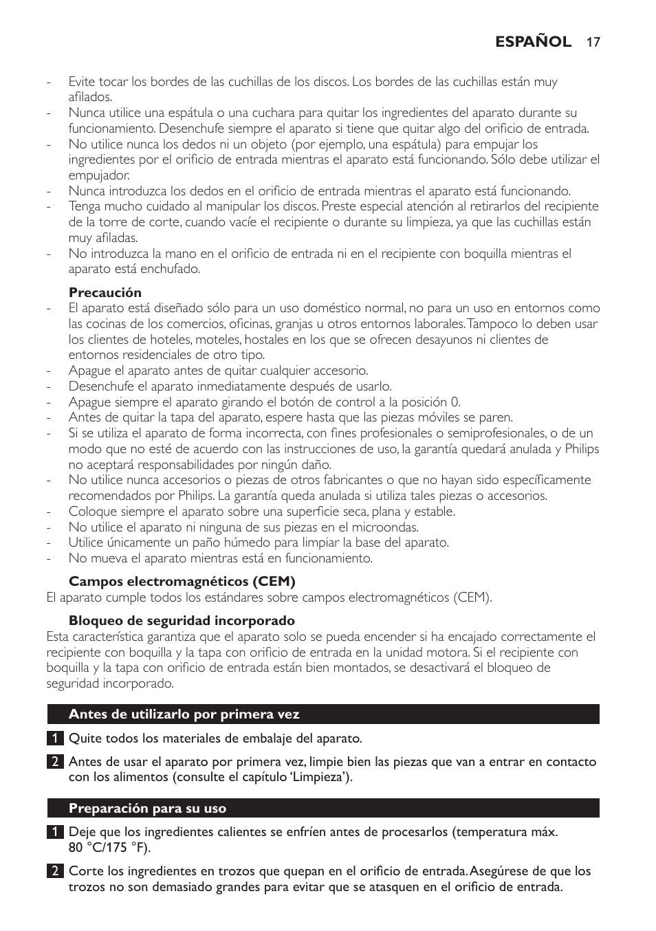 Philips Jamie Oliver Schneideturm User Manual | Page 17 / 52