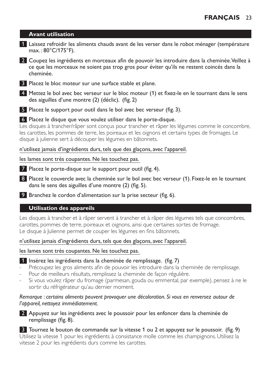 Philips Jamie Oliver Schneideturm User Manual | Page 23 / 52