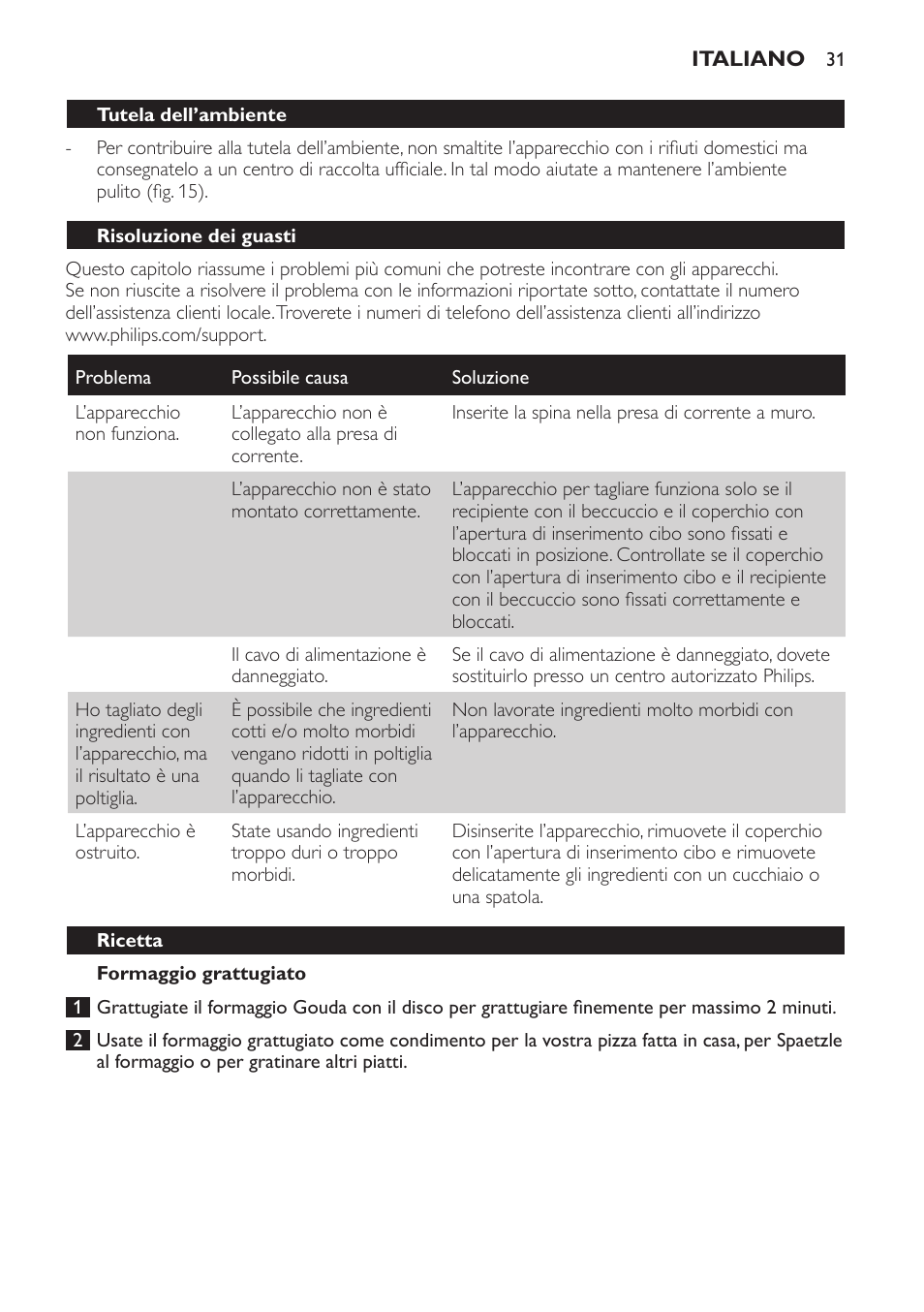 Philips Jamie Oliver Schneideturm User Manual | Page 31 / 52