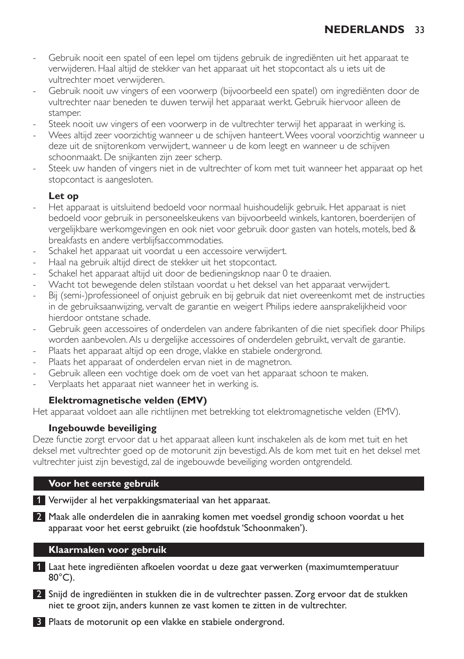 Philips Jamie Oliver Schneideturm User Manual | Page 33 / 52