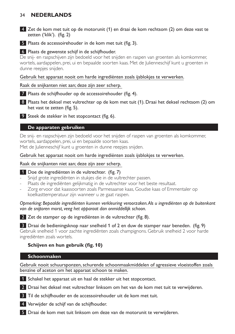 Philips Jamie Oliver Schneideturm User Manual | Page 34 / 52