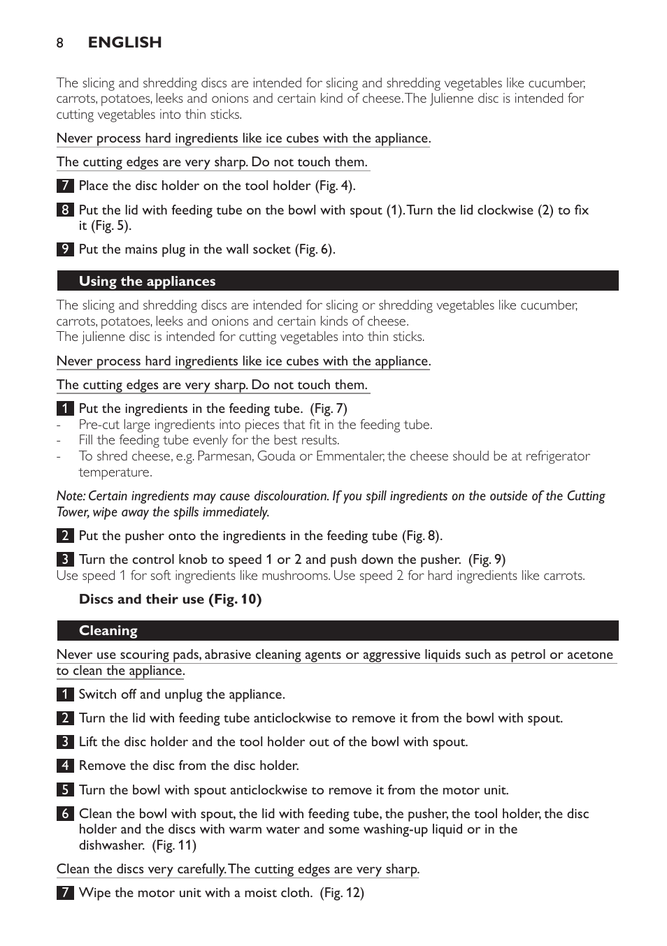 Philips Jamie Oliver Schneideturm User Manual | Page 8 / 52