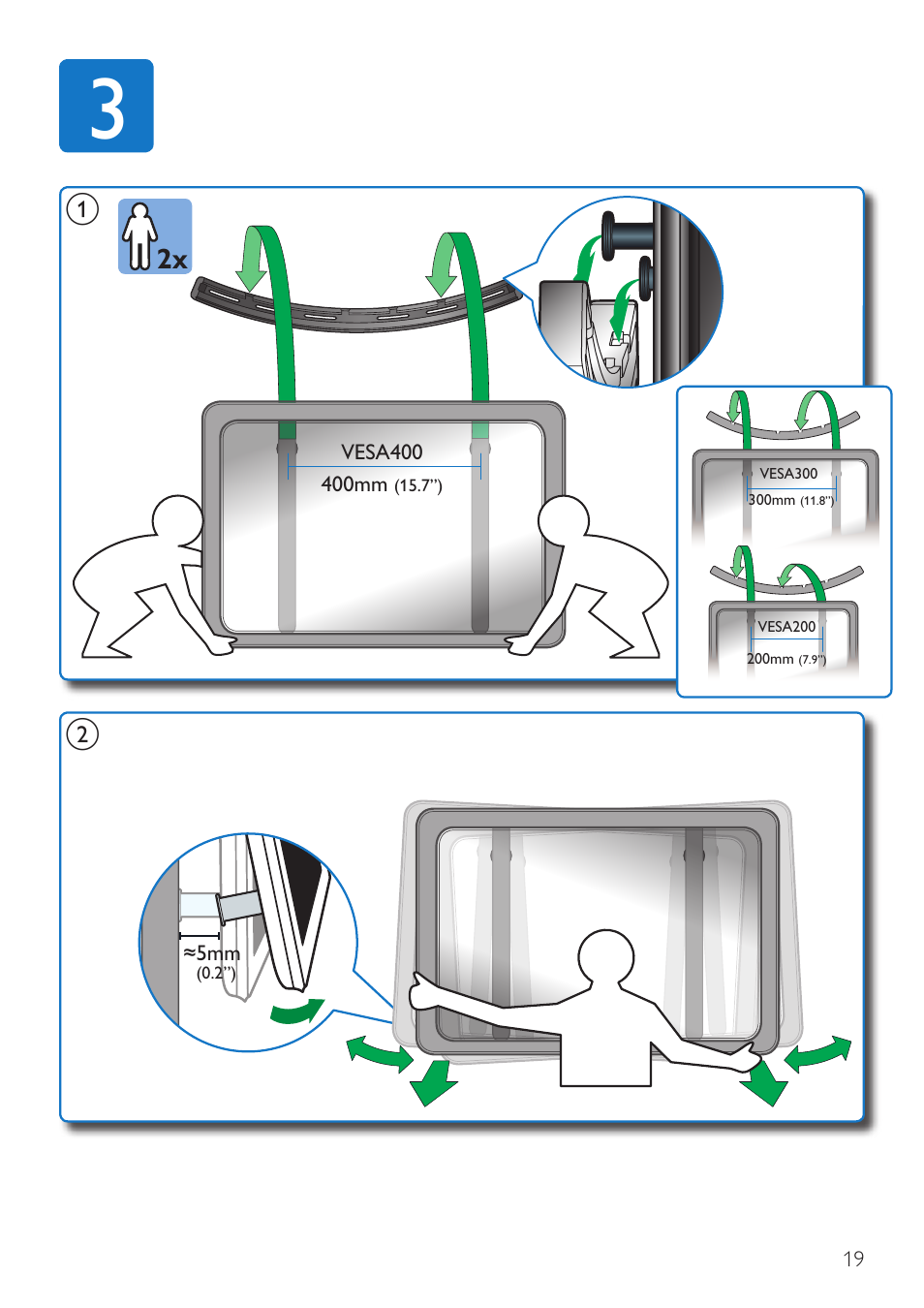 Philips Wandhalterung für LCD-Fernseher User Manual | Page 19 / 20